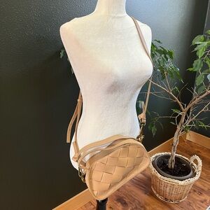 Madewell Tan Woven Leather Bag